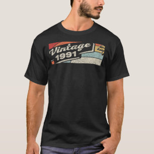Vintage Born In 1991 31st Birthday 31 Years Old 2 T-Shirt