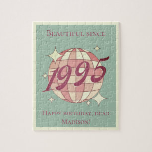 Vintage born in 1995 30th birthday jigsaw puzzle