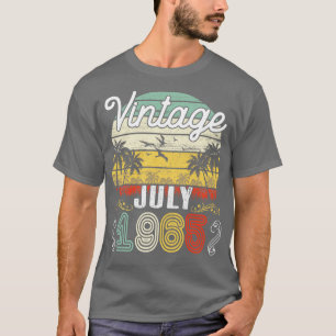 Vintage Born In July 1965 Happy Birthday 55 Years T-Shirt