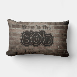Vintage Born In The 80's Lumbar Pillow