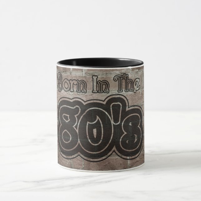 Vintage Born In The 80's Mug (Center)