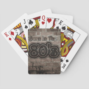 Vintage Born In The 80's Playing Cards