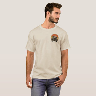 Vintage Born To Drive Semi-Truck Retro Sunset T-Shirt