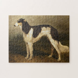 Vintage Borzoi Painting Jigsaw Puzzle