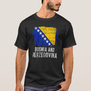 Vintage Bosnia and Herzegovina Flag For Bosnian T-Shirt