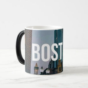 Vintage Boston Cityscape Print - Historic Architec Magic Mug
