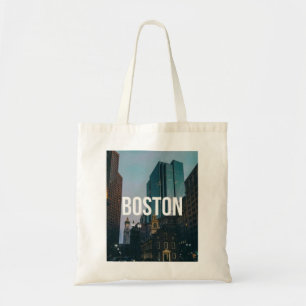 Vintage Boston Cityscape Print - Historic Architec Tote Bag