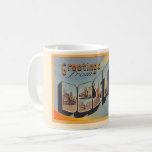 Vintage Boston MA Mug<br><div class="desc">An old colourful postcard greeting from Boston,  Massachusetts. If you prefer a different background colour on the mug - it's easy to change.</div>