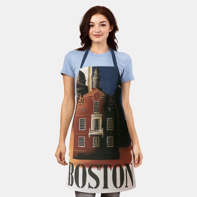 Vintage Boston, Massachusetts Paul Revere's Ride Apron (Worn)