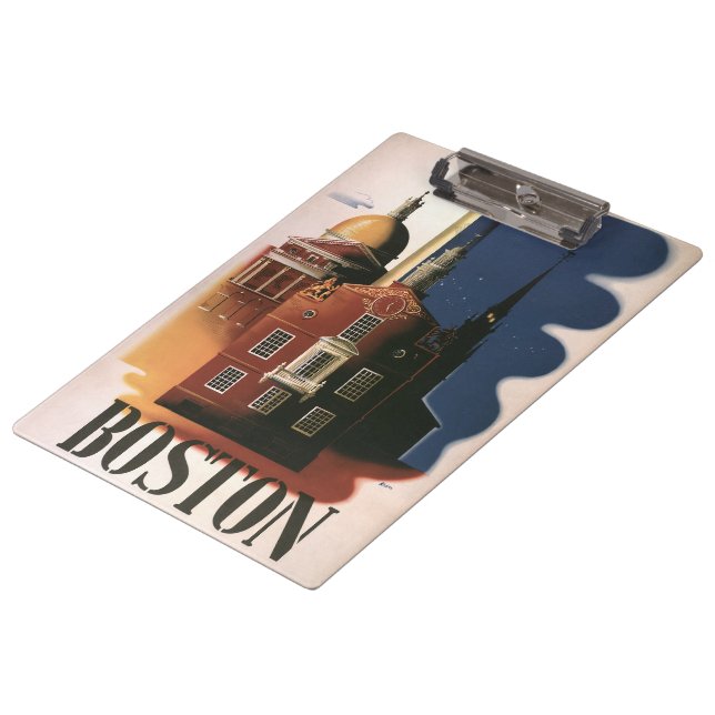 Vintage Boston, Massachusetts Paul Revere's Ride Clipboard (Angled)