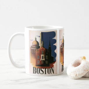 Vintage Boston, Massachusetts Paul Revere's Ride Coffee Mug