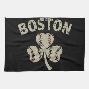 Vintage Boston St Patrick's Day Irish Shamrock Kitchen Towel
