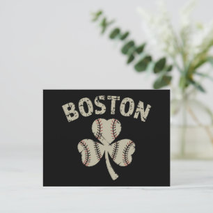 Vintage Boston St Patrick's Day Irish Shamrock Postcard