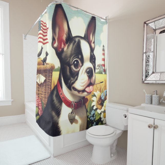 Vintage Boston Terrier Illustration (In Situ)