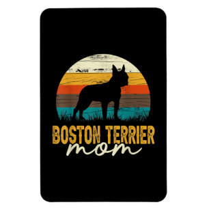Vintage Boston Terrier Mom Dog Lover Mothers Day Magnet