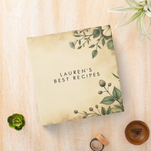 Vintage Botanical Antique Herb Elegant Binder