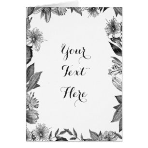 Vintage Botanical (BLANK) Card - Customizable