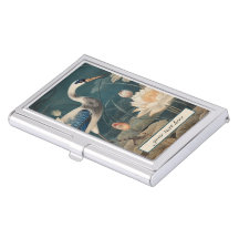 Vintage botanical blue cranecustomizable 