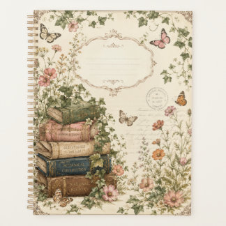 Vintage Botanical Books & Ivy Cottagecore Planner