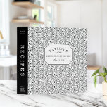 Vintage Botanical | Bridal Shower Recipe Binder<br><div class="desc">Collect recipes for the bride to be and organize them in this chic patterned binder with tons of personalization options! Black and white binder features a vintage inspired pattern of botanical vines, leaves and buds. Customize the front with the bride to be's name and shower date, and add customization to...</div>