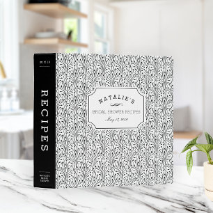 Vintage Botanical Bridal Shower Recipe Binder