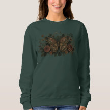 **Vintage Botanical Butterfly Floral Women's T-Shi