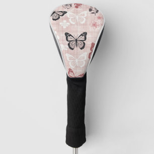 Vintage Botanical Butterfly Toile Pattern (1) Golf Head Cover