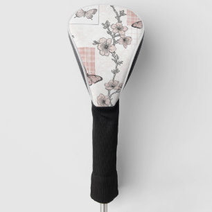 Vintage Botanical Butterfly Toile Pattern (5) Golf Head Cover