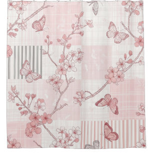 Vintage Botanical Butterfly Toile Pattern (7)
