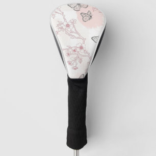 Vintage Botanical Butterfly Toile Pattern (8) Golf Head Cover
