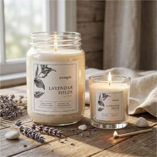 VINTAGE BOTANICAL CANDLE BATH PRODUCT LABEL