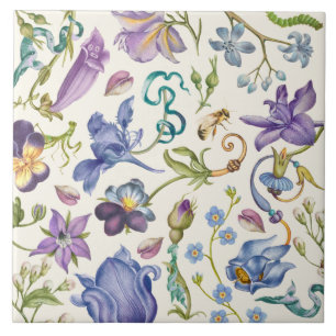 Vintage Botanical Ceramic Tile