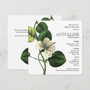Vintage Botanical Chic Bridal Shower Invitations