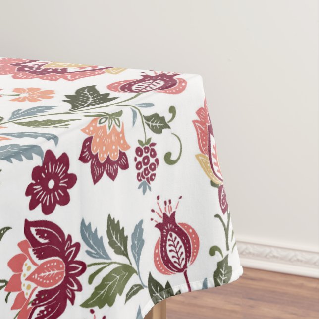 Vintage Botanical Colour Full Design Tablecloth (In Situ)
