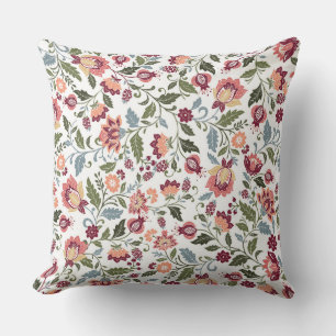 Vintage Botanical Colour Full Design Throw Pillow