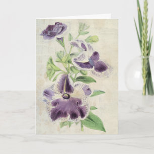 Vintage Botanical Eclipse & Annie Kien Petunias Card