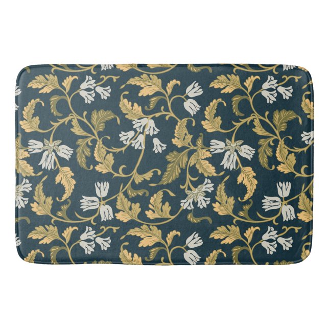 Vintage Botanical Elegance   Bath Mat (Front)