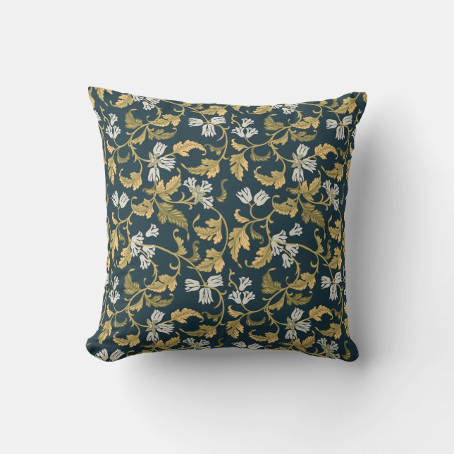 Vintage Botanical Elegance   Throw Pillow (Front)