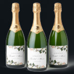 Vintage Botanical Floral Bridal Shower Sparkling Wine Label<br><div class="desc">Elegant vintage inspired oil painted botanical foliage and garden floral frame,  bridal shower beverage labels. Elegant typography design style template with calligraphy script graphic "Bridal Shower" image.</div>