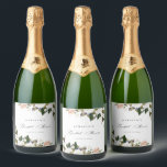 Vintage Botanical Floral Bridal Shower Sparkling Wine Label<br><div class="desc">Elegant vintage inspired oil painted botanical foliage and garden floral frame,  bridal shower beverage labels. Elegant typography design style template with calligraphy script graphic "Bridal Shower" image.</div>