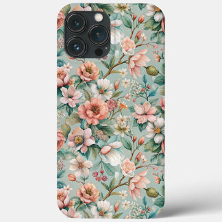 Vintage botanical, Floral iPhone 13 Pro Max Case