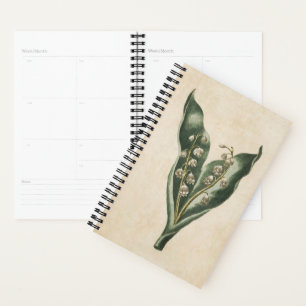 Vintage Botanical Floral Lily of the Valley Planner