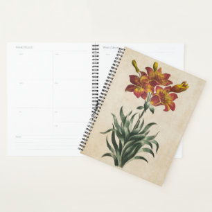 Vintage Botanical Floral Lily Planner