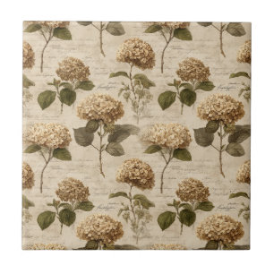 Vintage Botanical Floral Pattern (1) Tile