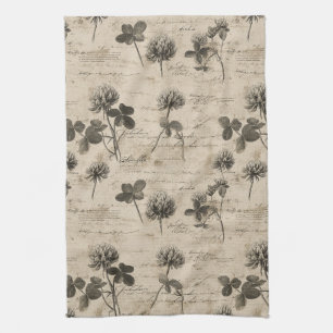 Vintage Botanical Floral Pattern (3) Kitchen Towel