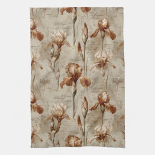Vintage Botanical Floral Pattern (4) Kitchen Towel