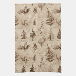 Vintage Botanical Floral Pattern (7) Kitchen Towel