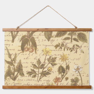 Vintage Botanical Floral Pattern Hanging Tapestry