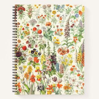 Vintage Botanical Floral Print Notebook
