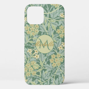 Vintage Botanical Floral Teal and Green iPhone 12 Case